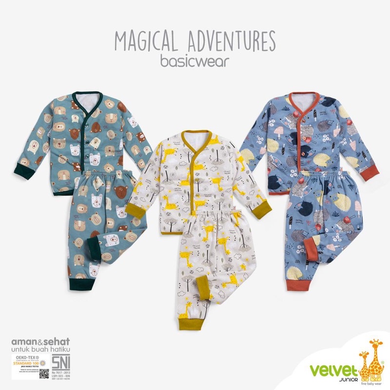 NEW Velvet Junior Setelan PANJANG SML KANCING DEPAN