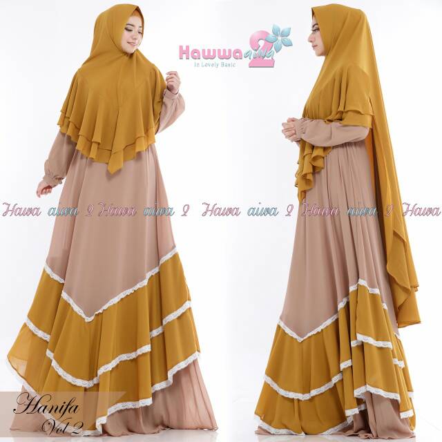 Gamis Syari Hanifa Original by Hawwa Aiwa