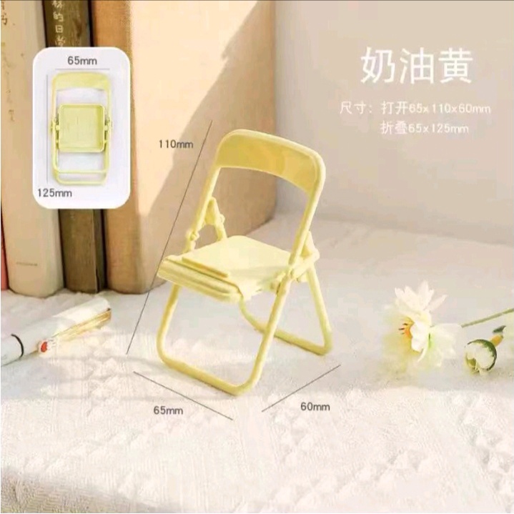 Dudukan Hp Bentuk Kursi Stand Holder Handphone Bentuk Kursi - Standing HP Portable Dudukan Ponsel Bentuk Lucu Bisa Dilipat