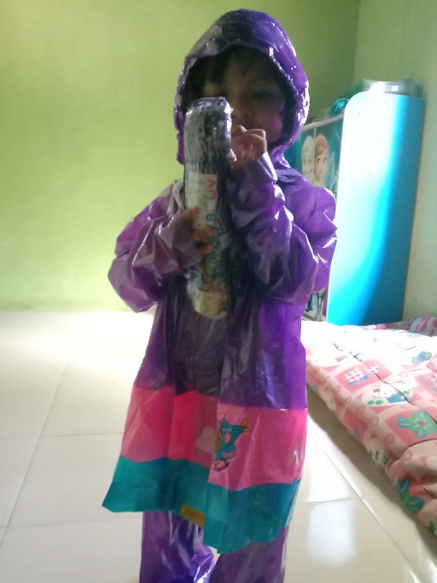 Payung Lipat 3 Tas Saten Rangka Balik