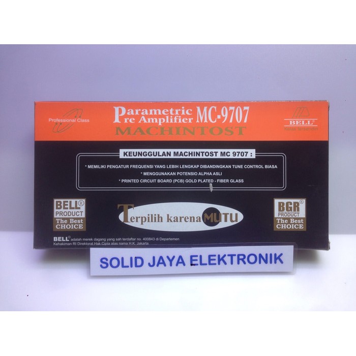 TONE CONTROL PARAMETRIC MC-9707 BELL BGR TONE KONTROL STEREO PARAMETRIK MC9707 MC 9707 BELL ASLI