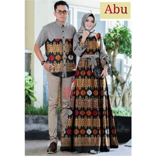  COD Emon Set Baju  Couple  Pria Wanita Gamis Kmeja KoKo 