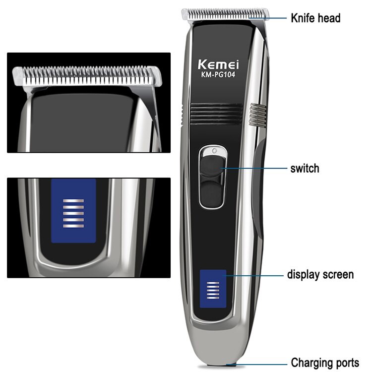 Kemei KM-PG104 Alat Cukur Rambut Cordless Hair Clipper