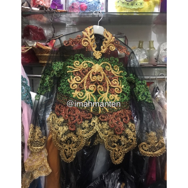 Kebaya atasan tile bordir klabang