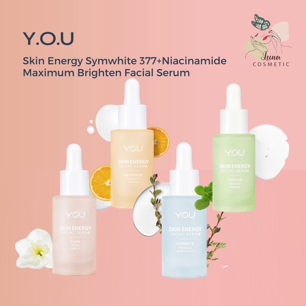 YOU Skin Energy Symwhite 377+Niacinamide Maximum Brighten Facial Serum / Soothe / Hydrate / Balance / Firm Serum