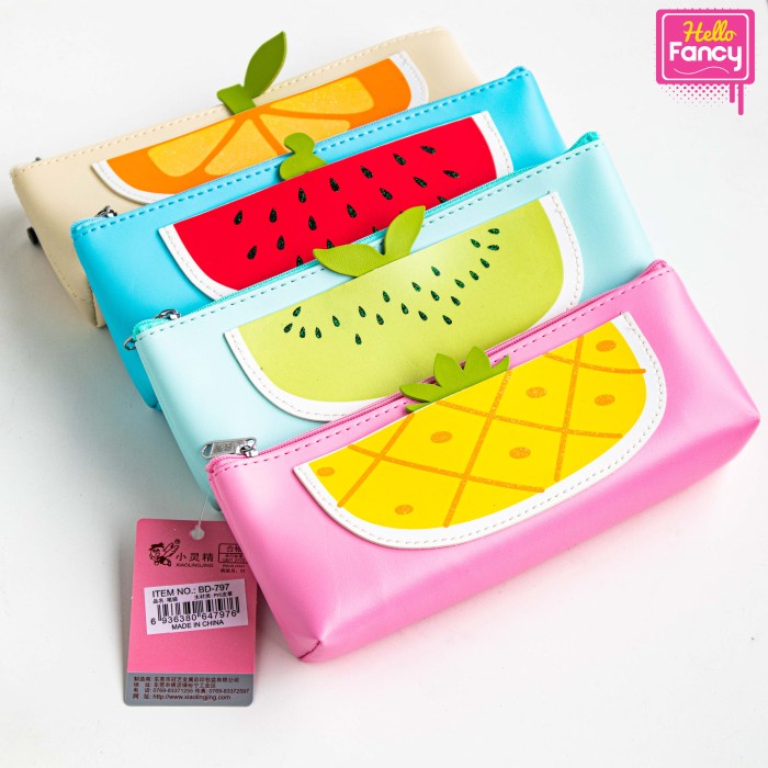 

(BISA COD) Kotak Pensil Fancy / Tempat Pensil / Pencil Case BD-797 - Merah Muda