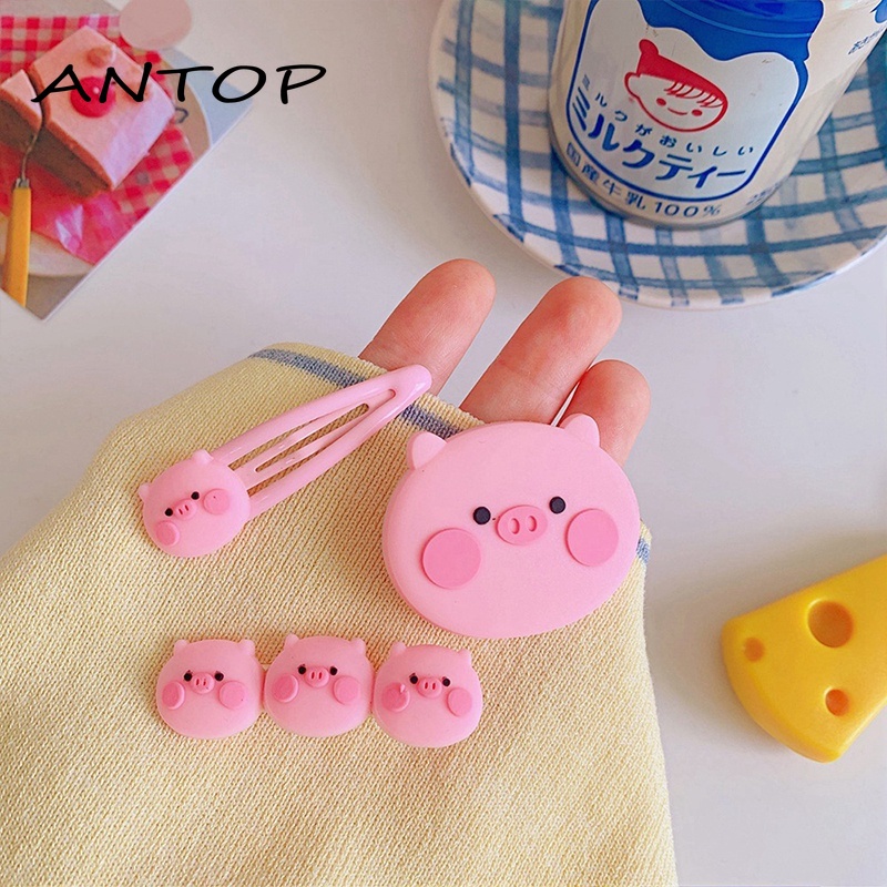 Cute Pink Piggy Hairpin Poni Rusak Rambut Aksesoris Rambut Gadis Bulang Hadiah ANTOP