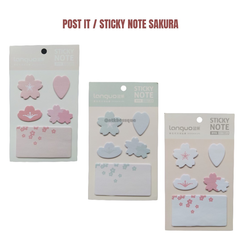 

Sticky Note / Post It Impor LG-70315 Cherry Blossom Index Penanda Pembatas Buku ABQ - Satuan