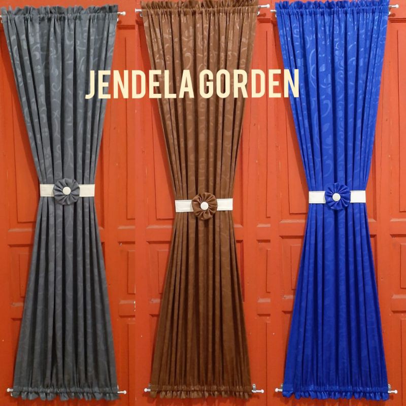Gorden spiral kupu kupu tebal motif Bunga enbos