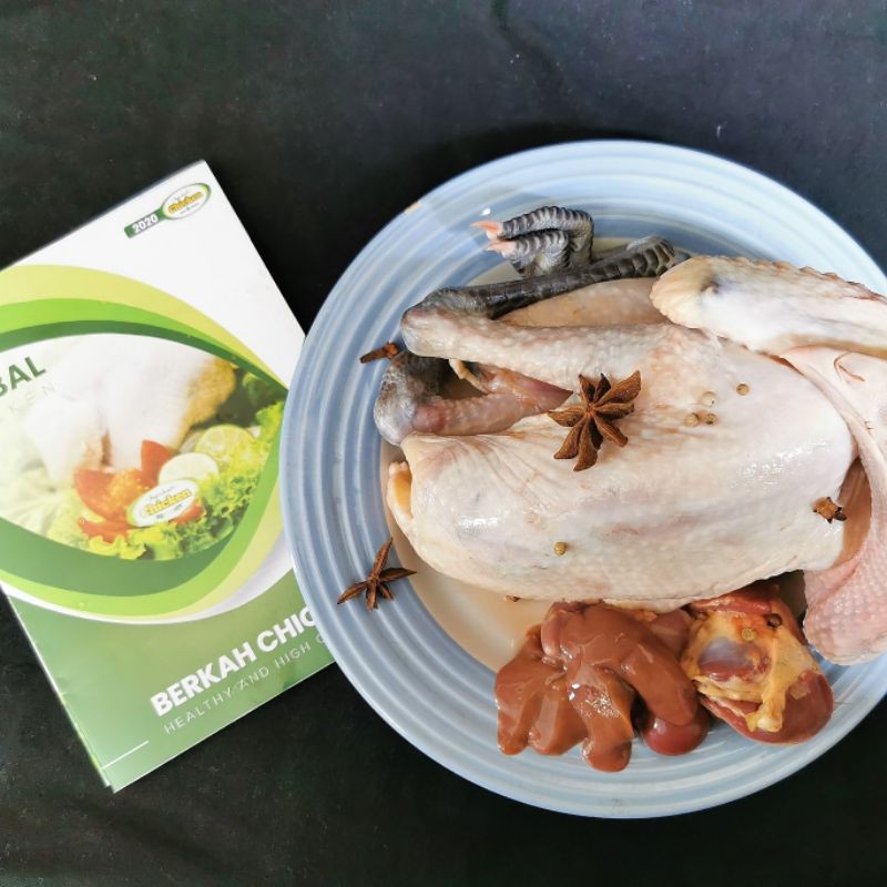 Ayam Kampung Organik Asli 700-800 gram, Potong 4, Tanpa Kepala-Leher, Berkah Chicken Organik