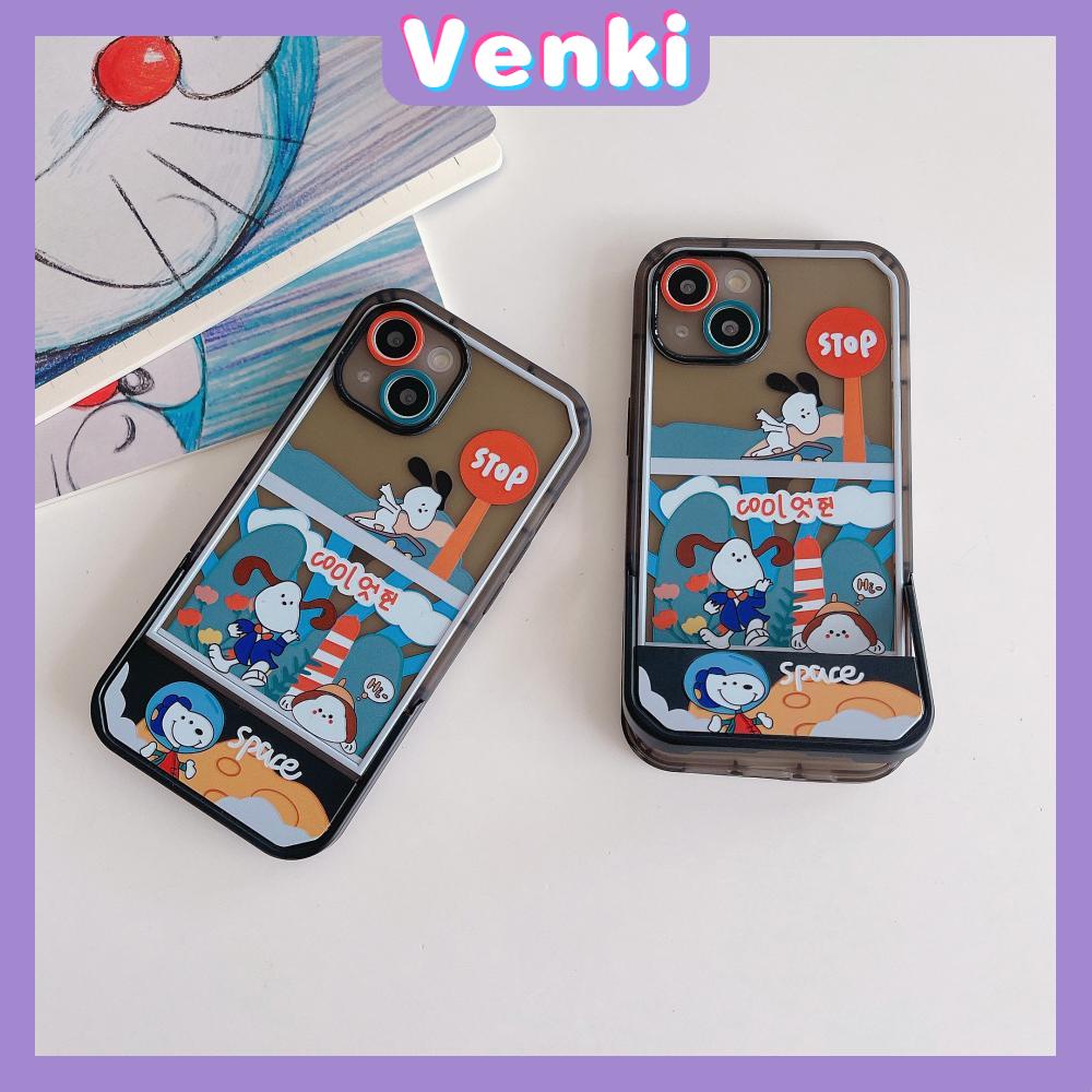 iPhone Case Invisible Folding Stand Silicone Soft Case Airbag Shockproof Cover Camera Cartoon Cute Compatibility For iPhone 11 Pro Max 13 Pro Max 12 Pro Max 7Plus xr XS Max