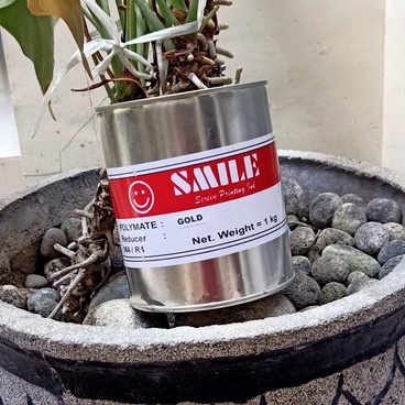 [Gold] Tinta/Cat Sablon Plastik SMILE POLYMATE 1 kg