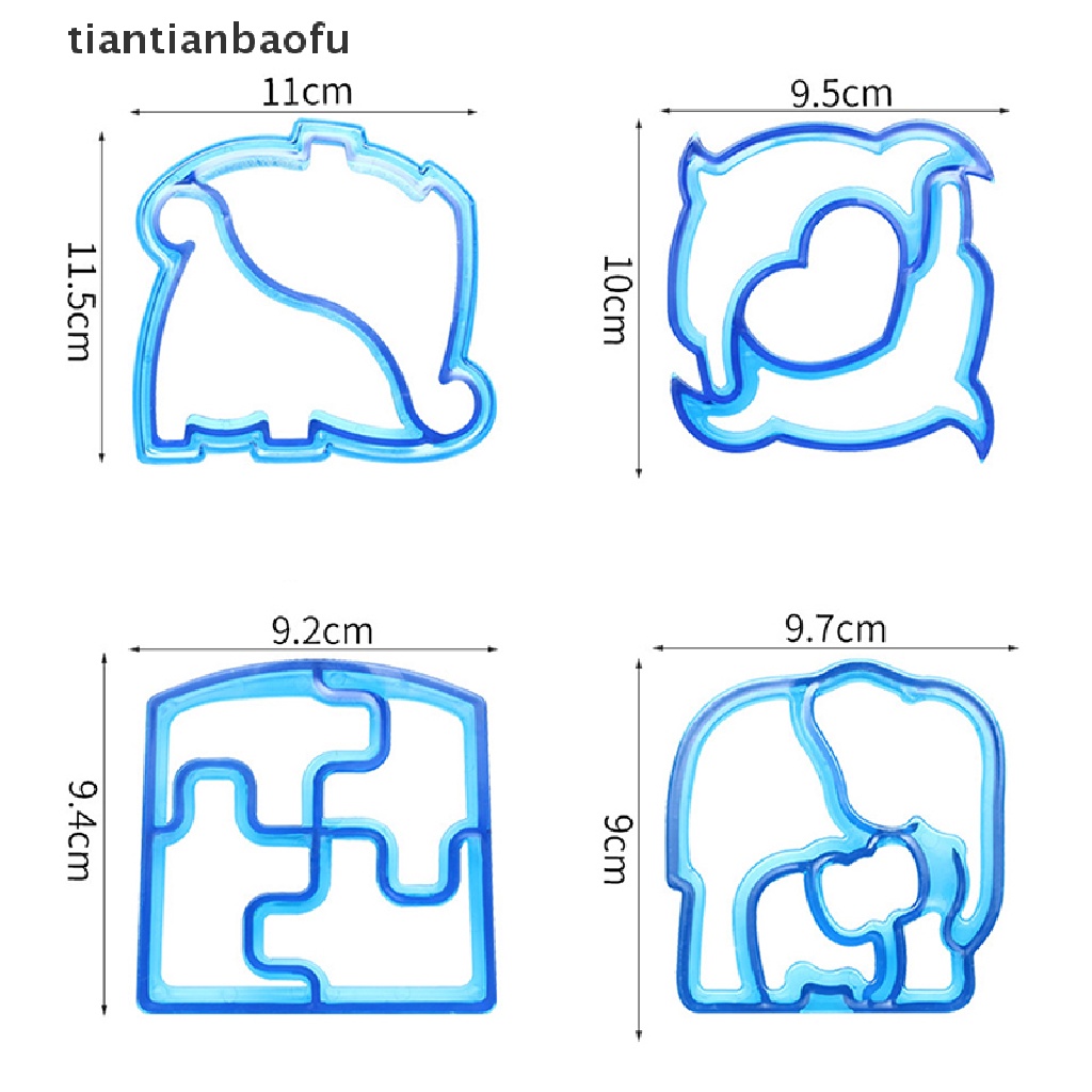 Set Cetakan Pemotong Makanan Roti Panggang Sandwich Untuk Anak