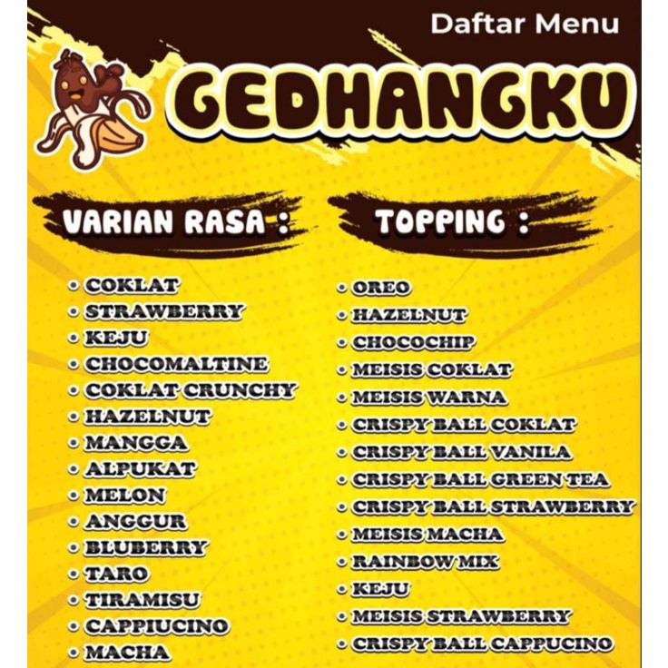 

Pisang Coklat Gedhangku