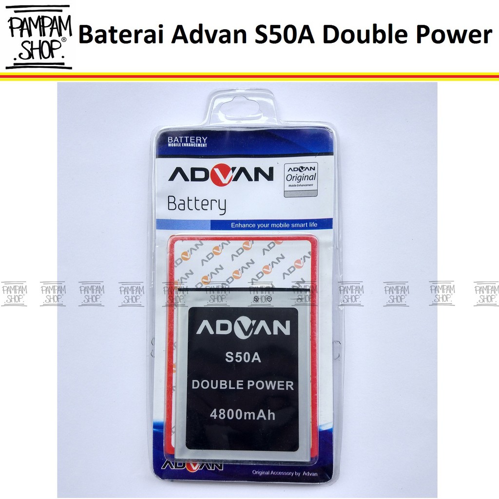 Baterai Advan S50A Original Double Power | Batre, Batrai, Battery, S50 A, S 50A, Advance