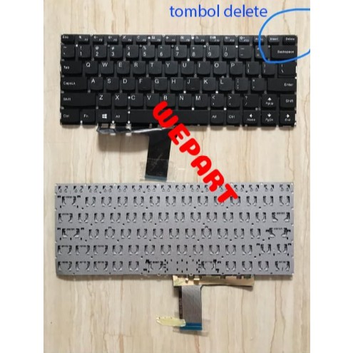 Keyboard Lenovo Ideapad 310-14 ikb Soket Tengah tombol delete