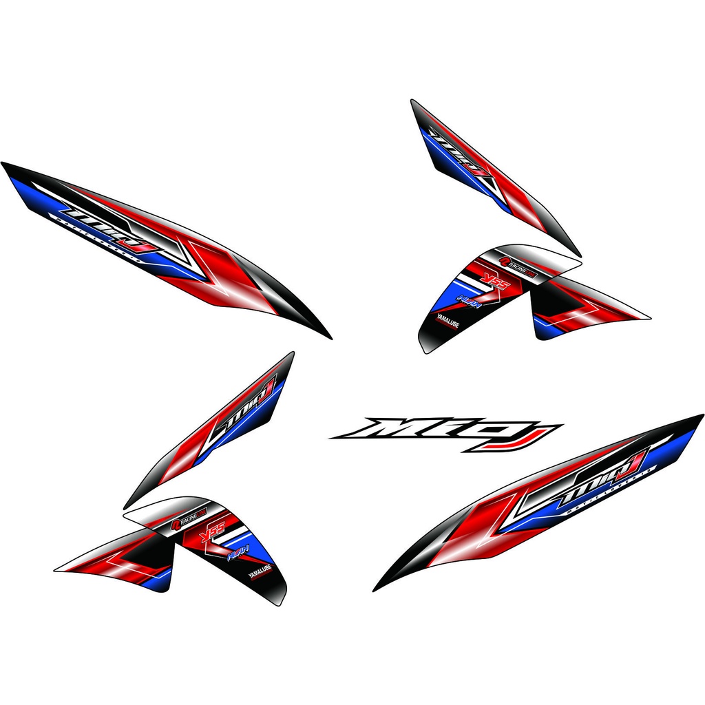 COD-STIKER MIO J / VARIASI STRIPING BUAT MOTOR MIO ALL J VARIASI STIKER POLET MIO J - RACING YAMAHA 