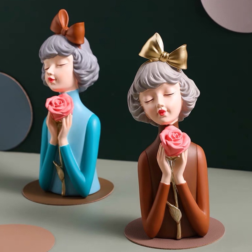 UNIK#BGFLO Pajangan Bubble Girl / Table Decor Ruangan / Pajangan Korea Girl Dekorasi Ruang Tamu