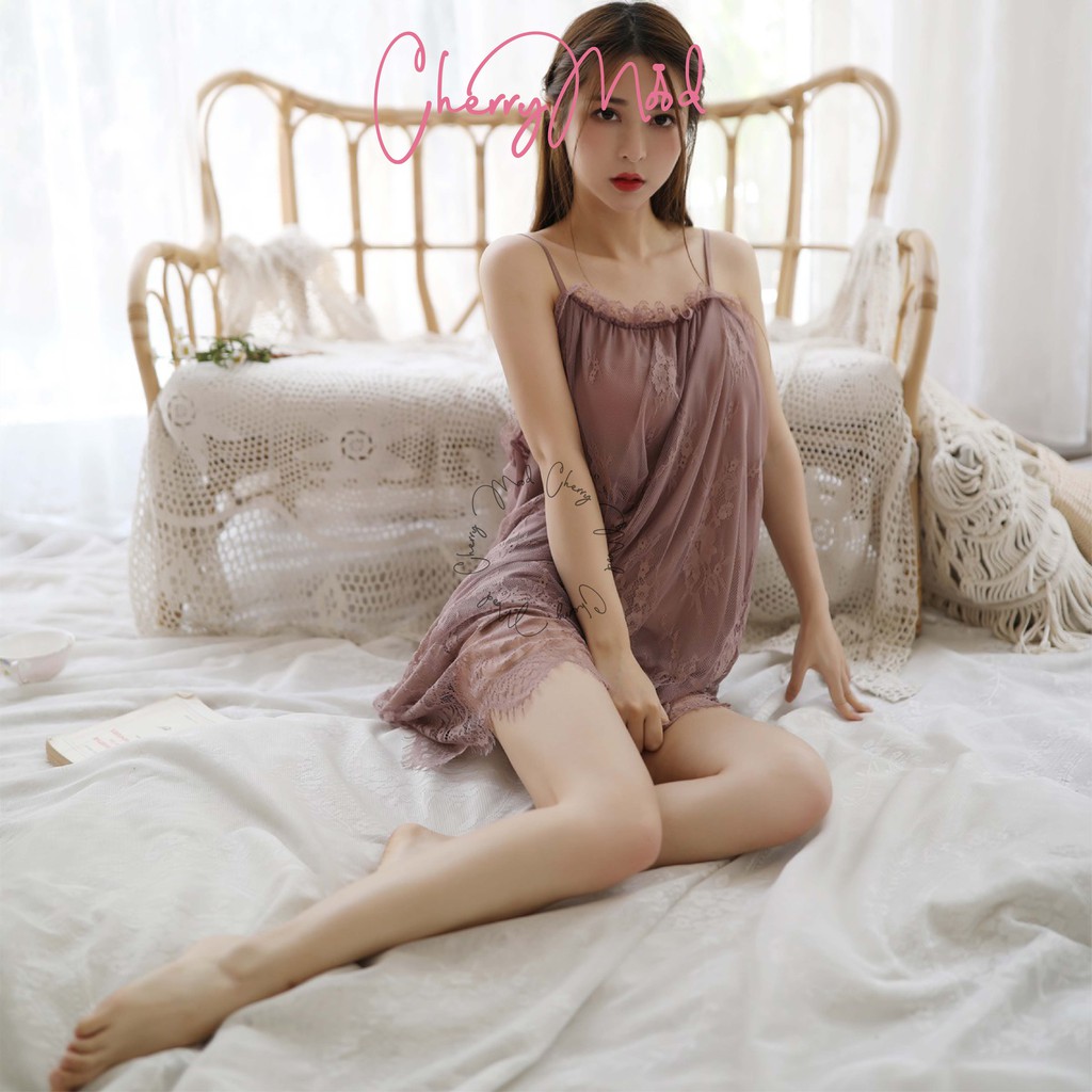 GERBERA Lingerie Sexy Dress Jumbo Renda Premium Baju Tidur Wanita Big Size Baby Doll Daster All Size Baju Dinas Depan Suami Sleepwear G-string Termurah Baju Malam Pertama Terbaru Pakaian Dalaman Wanita-8