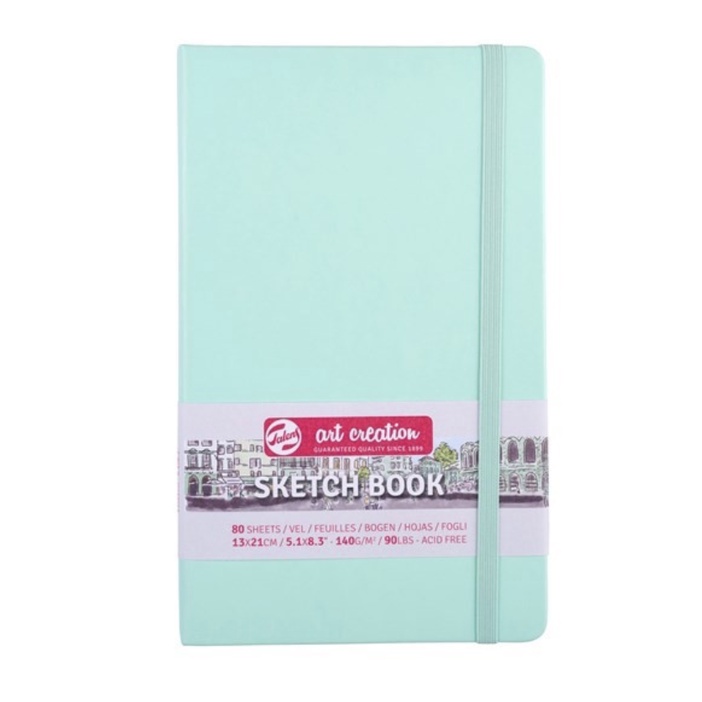 

talens art creation hardcover sketch book 13x21cm 140gsm - fresh mint