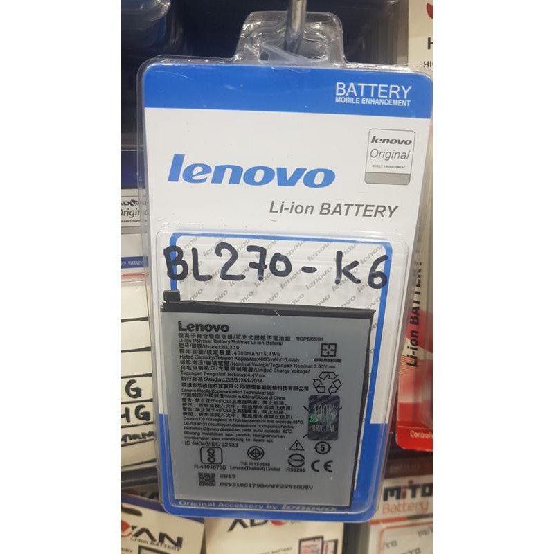 Battery Batre Baterai Lenovo K6 Note BL270 BL-270 BL 270