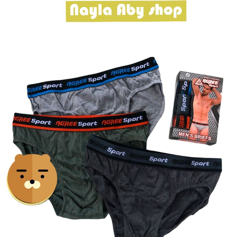 CD AGREE 231/Celana Dalam Sempak Pria Dewasa 2311 Karet Boxer Lembut