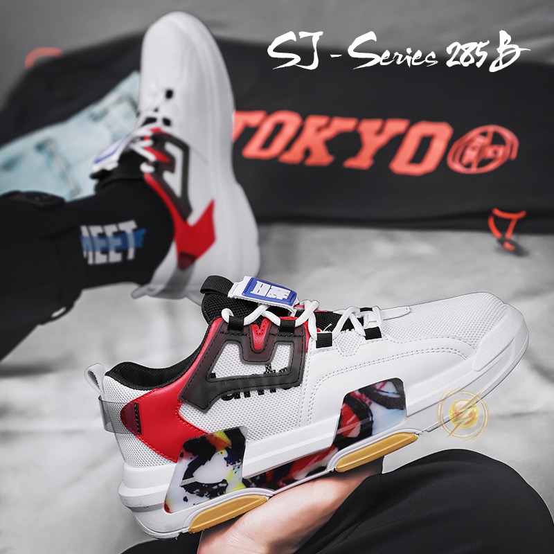 [J.walk] Sepatu Sneakers Pria Tali Motif Trendy Keren Kasual Kualitas Import Premium -285B