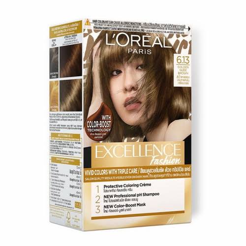 Loreal Excellence Cat Rambut no 6.13 Golden Nude Brown