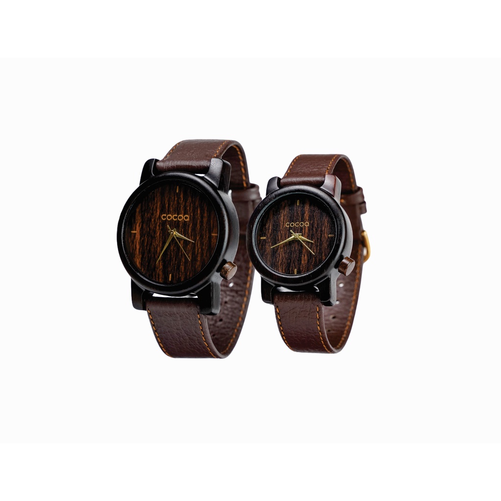 Jam Tangan Kayu Couple Sonokeling Classic Ukir Nama Gratis