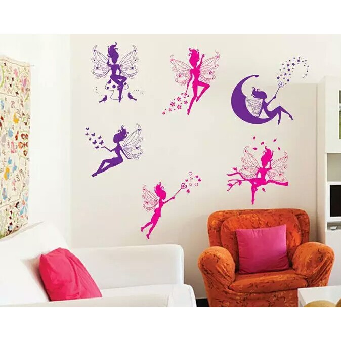 RELIZA WALL STICKER PERI LILY TINGKERBELL LULU ANGEL JM8259 STIKER DINDING / WALLSTICKER