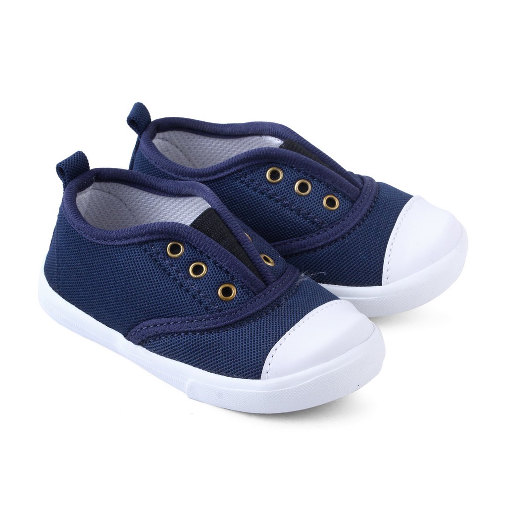 sepatu slip on unisex usia 1 2 tahun terbaru C03 Navy