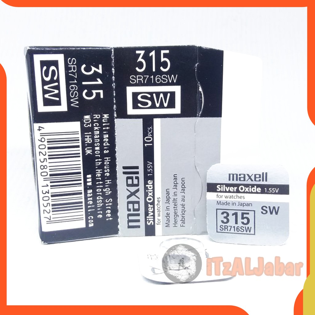 Baterai maxell 315 Batre maxell SR716SW Single pack Original
