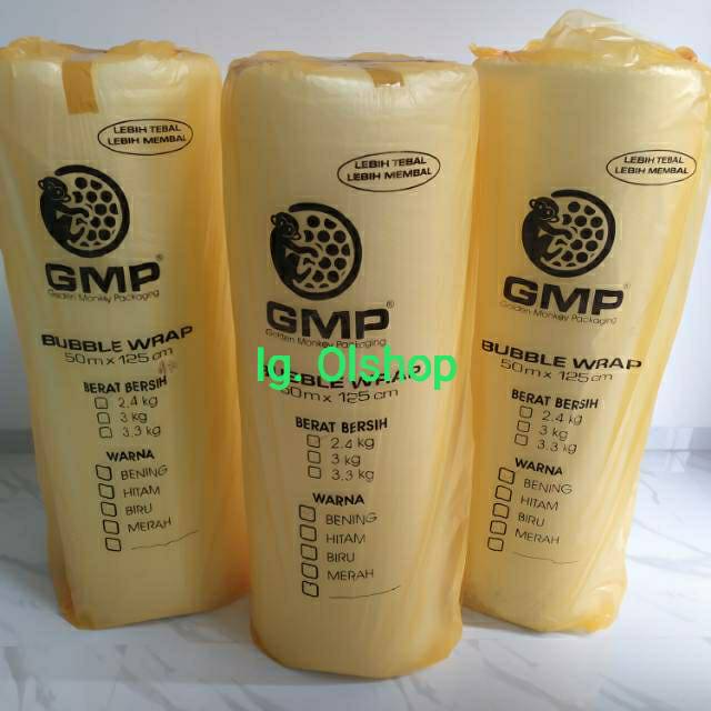 

IG [ GMP] PLASTIK BUBBLE PUTIH COVER ORANGE UK. 125 CM x 50 MTR