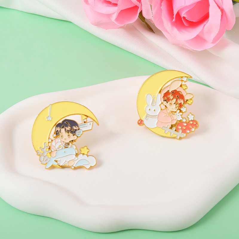 Bros Pin Enamel Bentuk Kartun 7 Little Boys Untuk Hadiah Teman