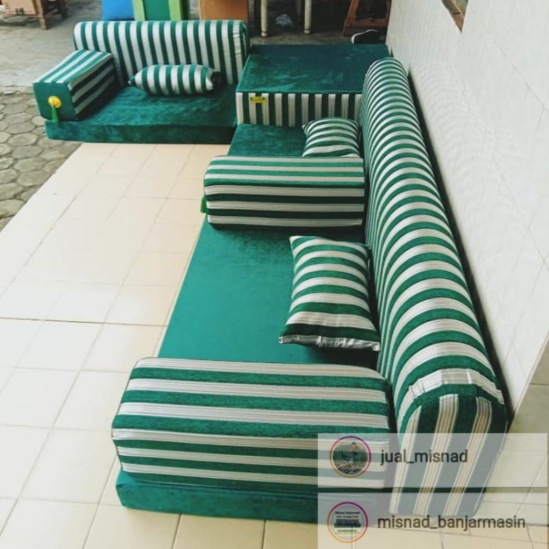 Misnad sofa arab_sofa lantai -Salur Green RO02