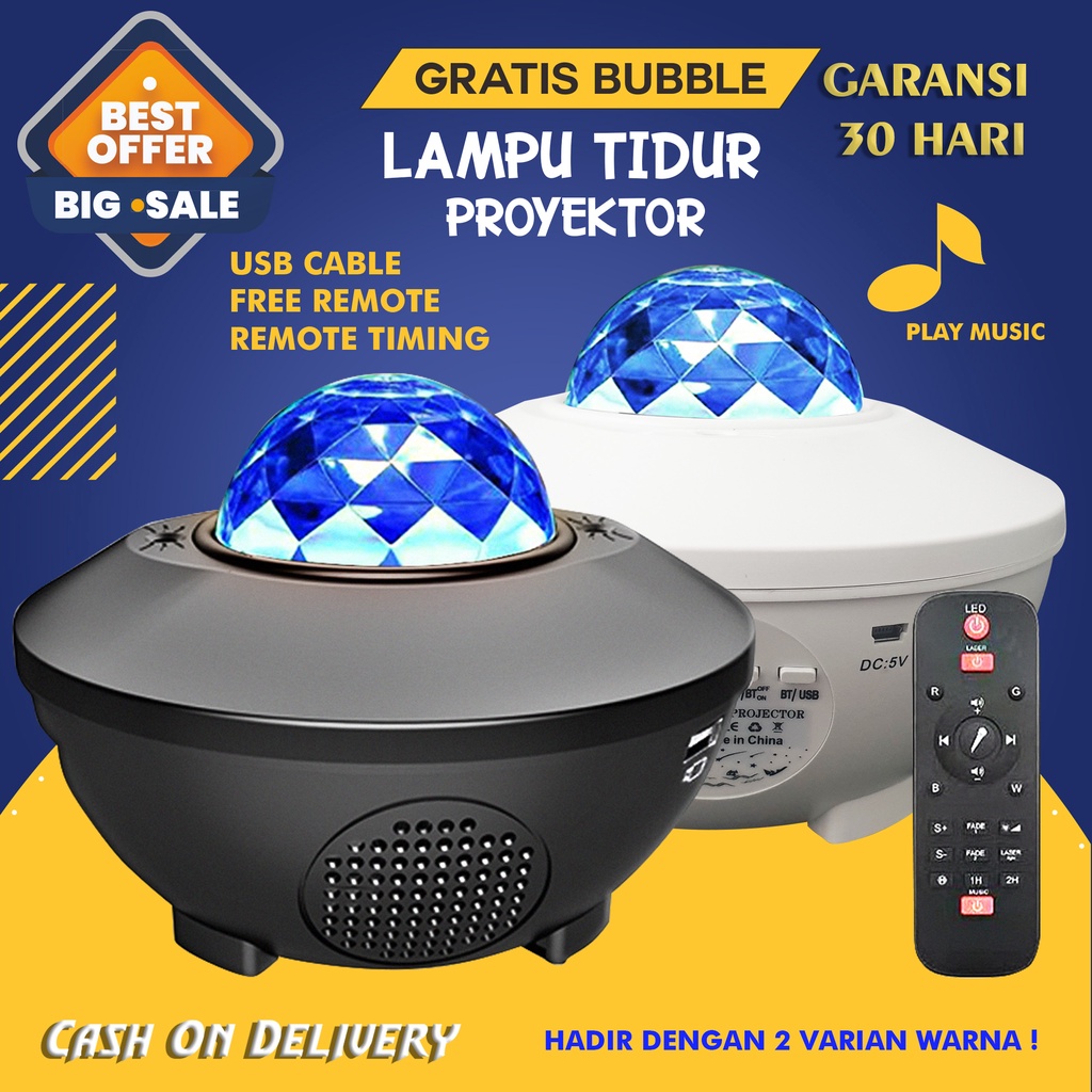 LAMPU PROYEKTOR BLUETOOTH SPEAKER LAMPU LANGIT BINTANG NEBULA LAMP