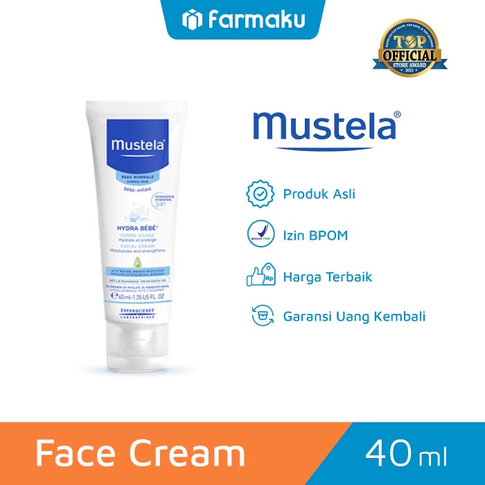 Jual Mustela Facial Cream Hydra Bebe Tube 40 ml Krim Muka Bayi