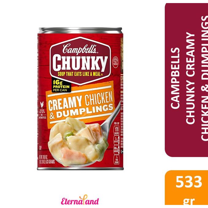 

Campbell'S Chunky Creamy Chicken & Dumplings -Sup Instant Ayam Pangsit