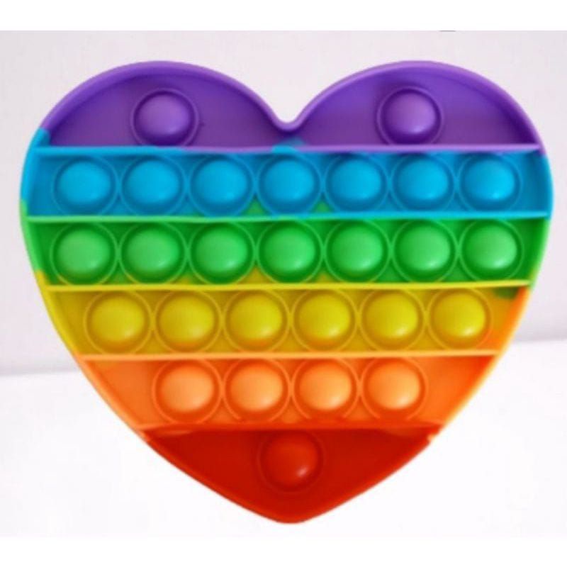 Mainan pop it murah Popit Pop its rainbow multicolor Fidget Toy ⭐ Toko11 ⭐-Love