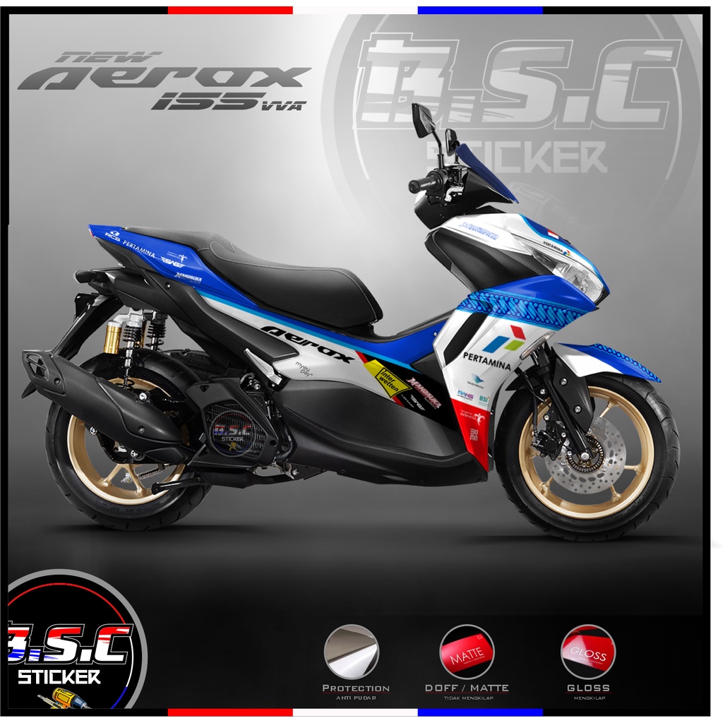Sticker Decal Full Body Aerox 2021 Motif Mandalika Livery