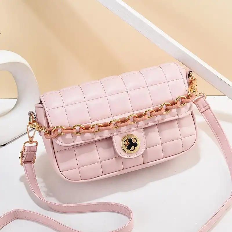 EL 5644 RISCE TAS SELEMPANG IMPORT WANITA CEWEK PEREMPUAN JAKARTA BATAM RANTAI WARNA KOTAK