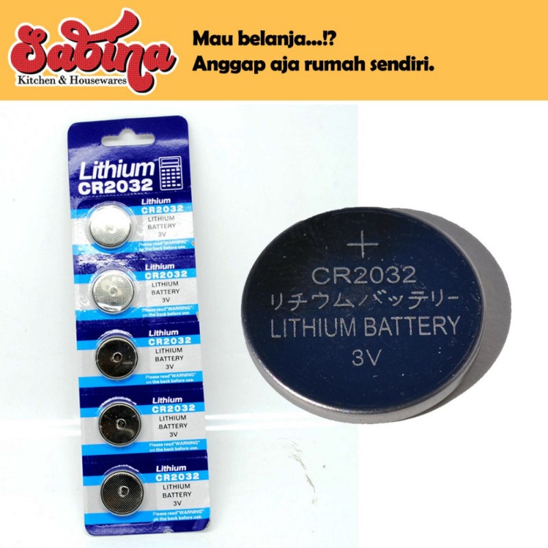 Baterai Kancing Jam Kalkulator Perangkat Elektronik CR2032 3V 1 PCS