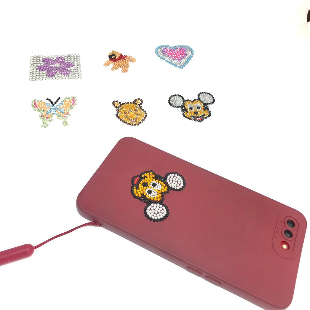 Stiker HP Sticker Diamond Crytals Rhinestone Swarowski Manik-Manik karkater lucu IRING ORIGINAL GAMBAR BONEKA PUTIH LINE GLOSSY 3D NON PACK NON HOOK