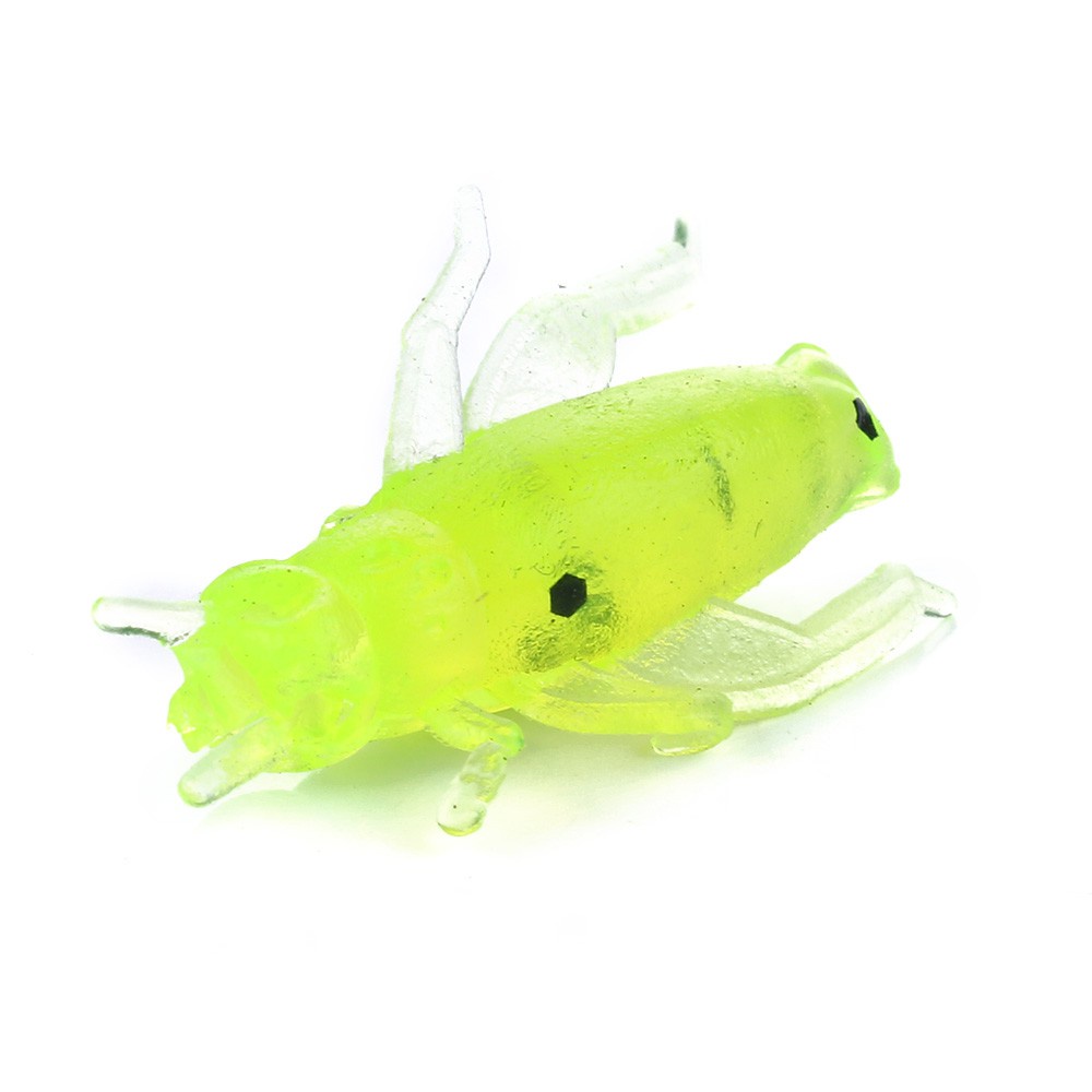 Hengjia 50 Pcs / Kantong Umpan Pancing Soft Bait Bentuk Serangga Jangkrik Bahan Silikon Ukuran 2.5cm