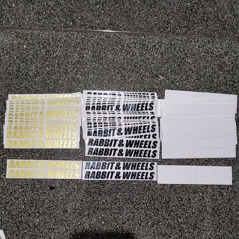 Sticker Rabbit &amp; Wheels Logo Sticker Rabbit &amp; Wheels Font