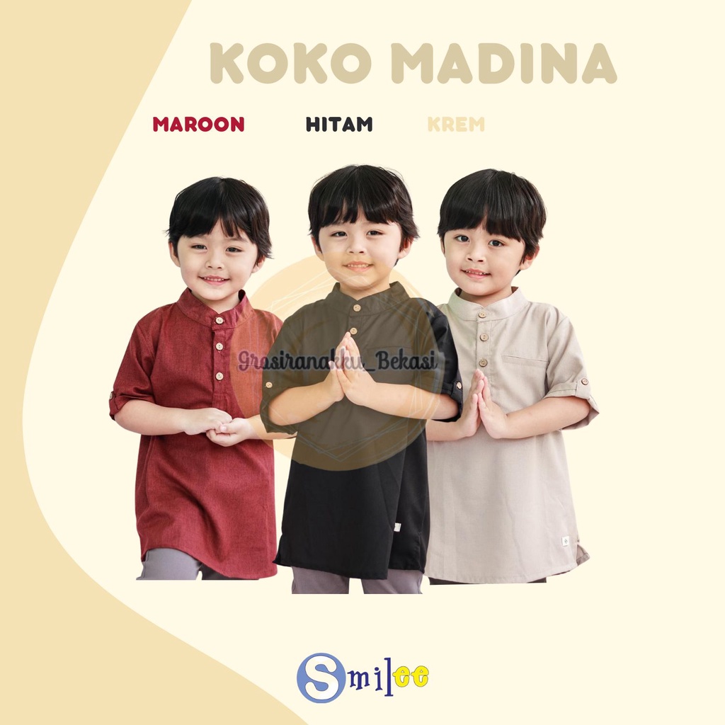 Koko Anak Madina Smilee Mix Warna Size 1-5 Tahun