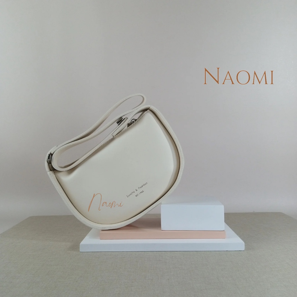 NAOMI - Andini Sling Bag Impor - Tas Selempang - Tas Import Wanita Fashion Korea - Sling Bag Model Cantik Unik Kekinian Terbaru - Latest Daily Selempang - Sling bag PU Leater