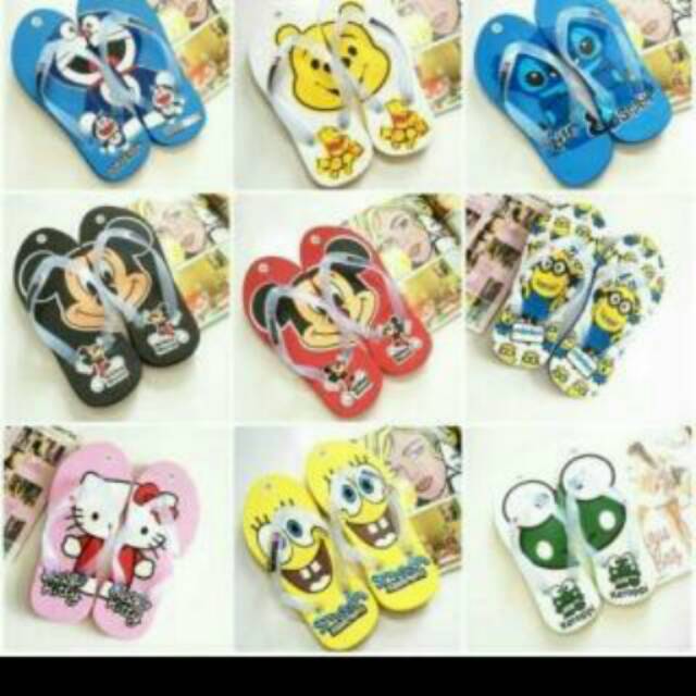 Sendal jepit karakter / sendal jepit kartun / sendal jepit /