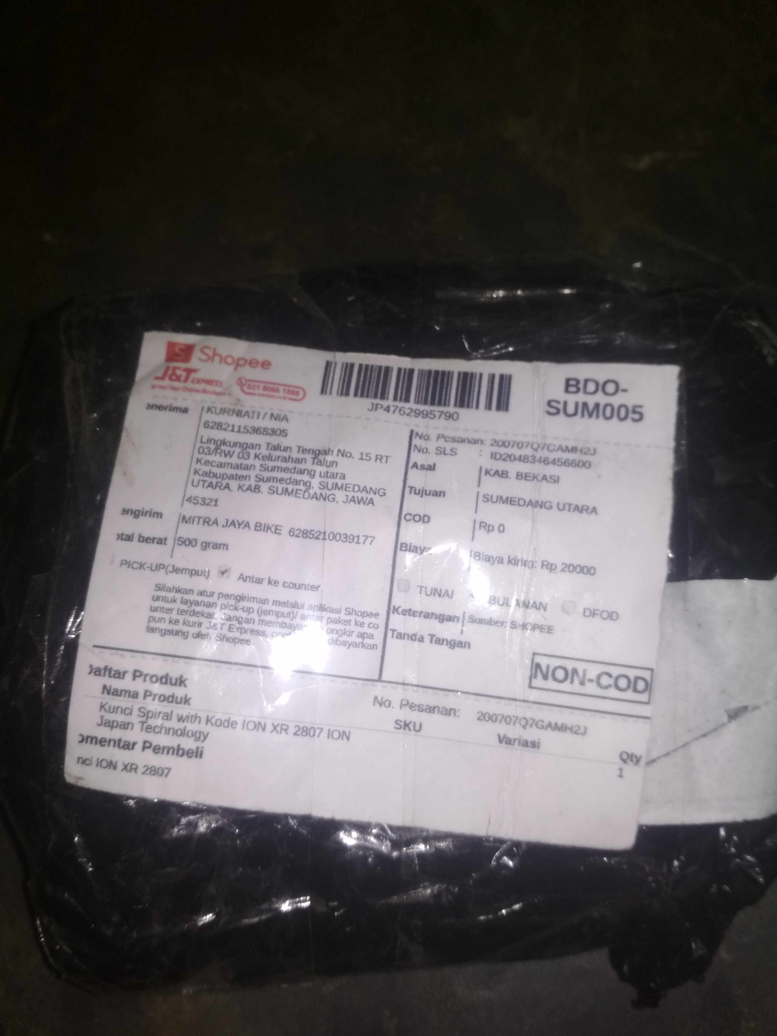 Kunci Spiral With Kode Ion Xr 2807 Ion Japan Technology