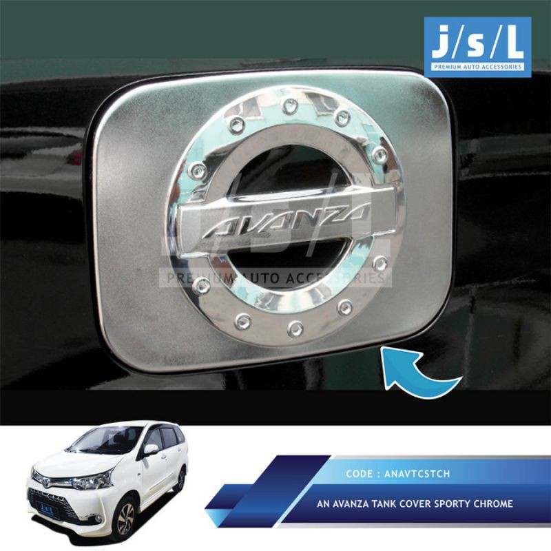 Grand All New Avanza Cover Tutup Bensin JSL/Tank Cover Sporty Chrome